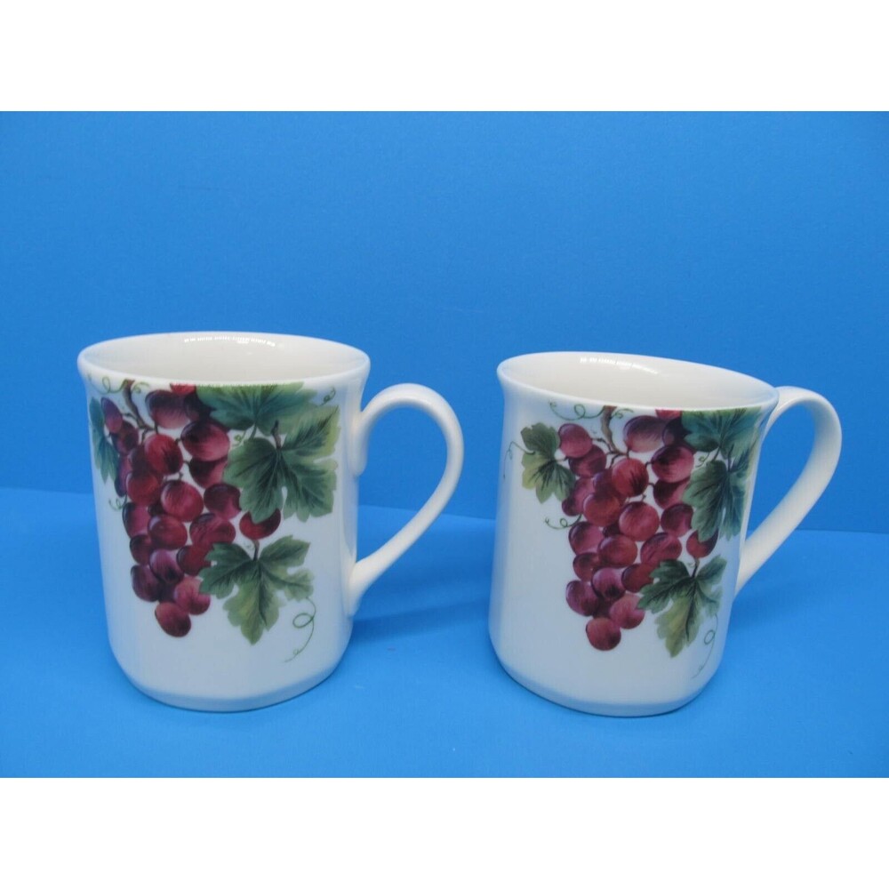 Royal Doulton Vintage Grape Coffee Mugs Set Of 2